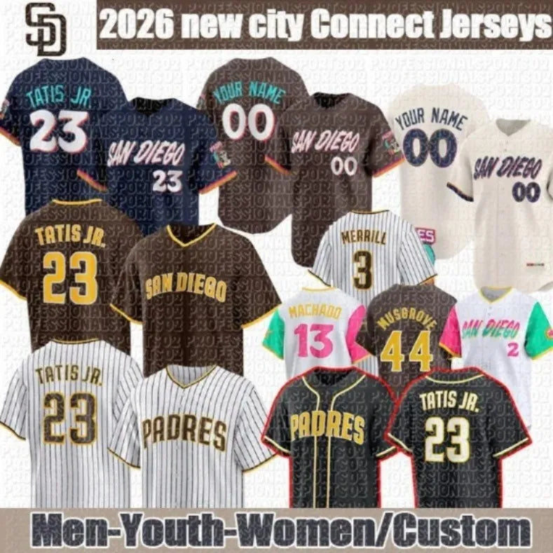 San Diegos Padres Jersey 23 Fernando Tatis Jr 2026 City Connect Nick Castellanos - SitterJersey.com