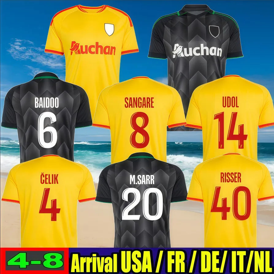 RC Lens 26 27 soccer jersey 2026 2027 SOTOCA SANGARE THAUVIN GUILAVOGUI jerseys  - SitterJersey.com