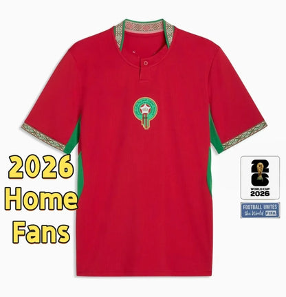 25 26 Morocco Soccer T Shirt NO10 Brahim HAKIMI ZIYECH Player Youth Sport Footba - SitterJersey.com