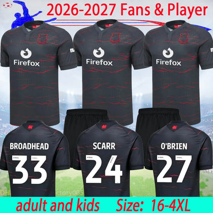 26 27 Wrexham soccer jerseys 2026 2027 WINDASS MOORE BATHBONE O'BRIEN SMITH BROA - SitterJersey.com