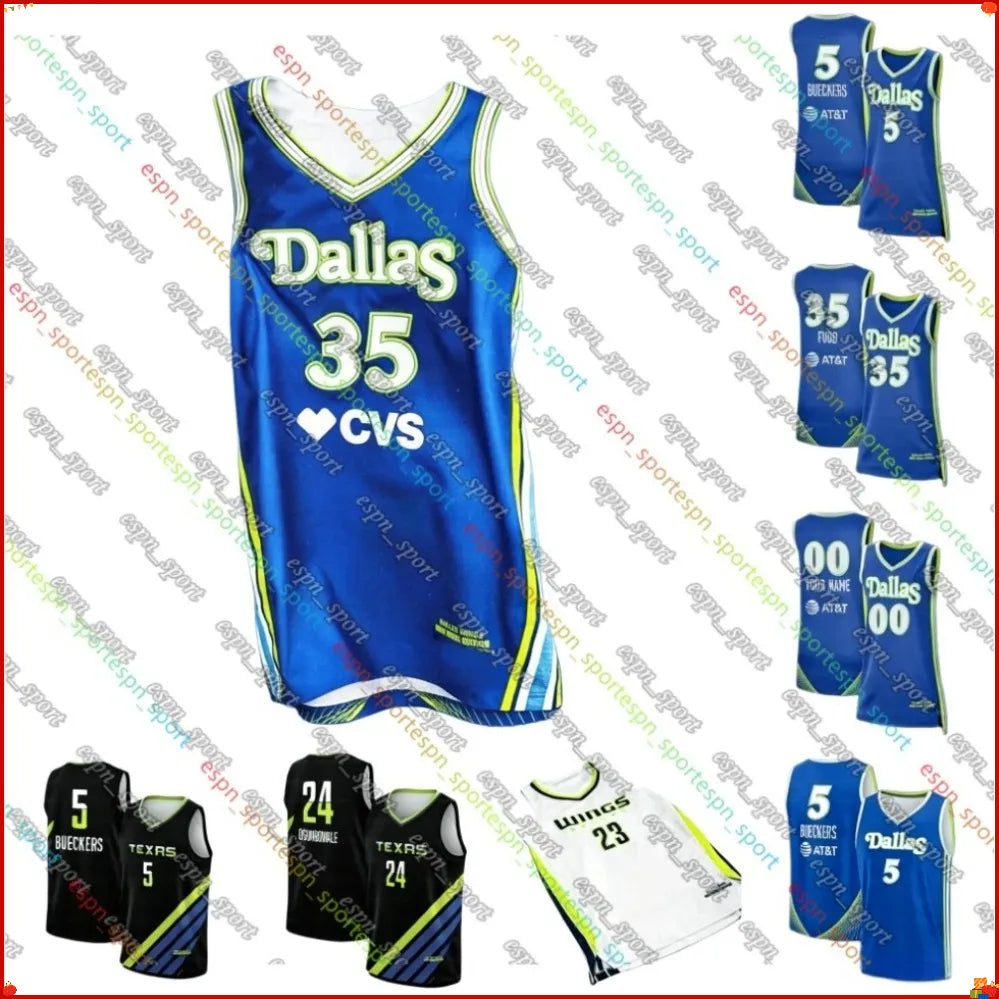 5 Paige Bueckers Wings 2025 2026 Rebel basketball Jerseys Dallas Azzi Fudd Arike - SitterJersey.com